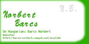 norbert barcs business card